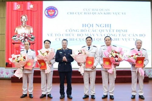 Công bố các quyết định về tổ chức bộ máy và nhân sự Chi cục Hải quan khu vực VI