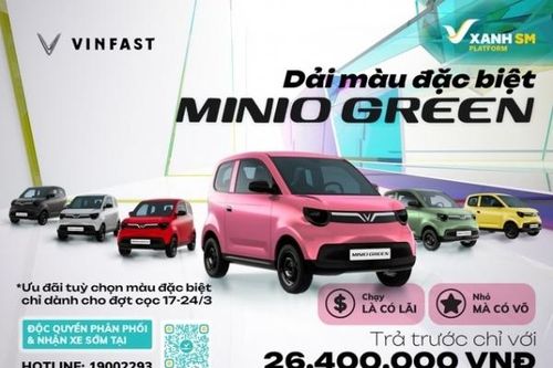 Bài toán siêu lời 'không có lần 2' cho tài xế: Trả trước hơn 26 triệu có ngay Minio Green