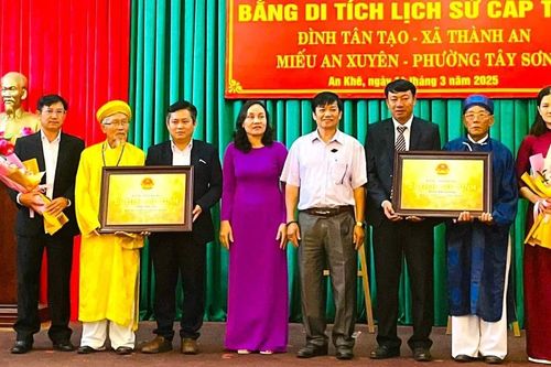 An Khê đón nhận bằng xếp hạng các di tích cấp tỉnh