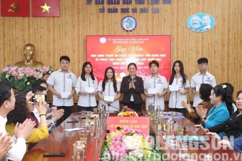 Sở Giáo dục và Đào tạo: Gặp mặt, động viên học sinh tham dự cuộc thi nghiên cứu khoa học kỹ thuật