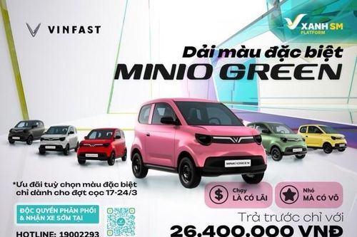 Bài toán siêu lời 'không có lần 2' cho tài xế: Trả trước hơn 26 triệu có ngay Minio Green
