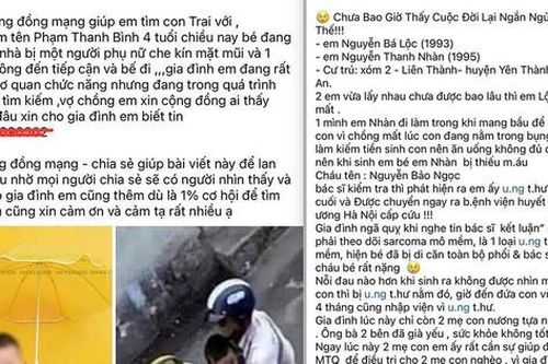 Chiêu trò thay đổi nội dung đã đăng tải trên mạng xã hội để kêu gọi từ thiện