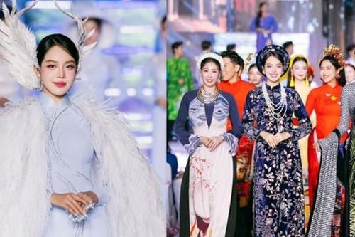 Ngắm Hoa hậu Thanh Thủy khoe nhan sắc yêu kiều tại Lễ hội Áo dài TP.HCM 2025