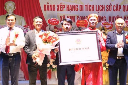 Đón nhận bằng xếp hạng di tích cấp quốc gia mộ Nguyễn Huy Tựu