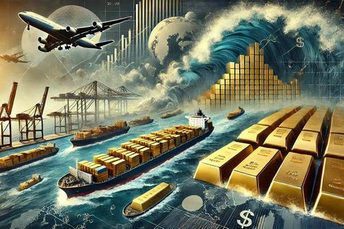 Máy bay chật kín vàng, hàng nghìn tấn được chuyển đến Mỹ