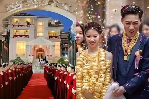 Đám cưới xa xỉ đến ngỡ ngàng: Cô dâu đeo vàng kín người, mỗi bàn ăn giá hơn 5 tỷ đồng