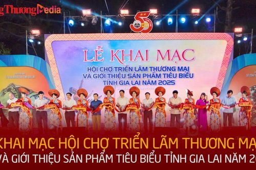Khai mạc Hội chợ triển lãm thương mại và giới thiệu sản phẩm tiêu biểu tỉnh Gia Lai năm 2025