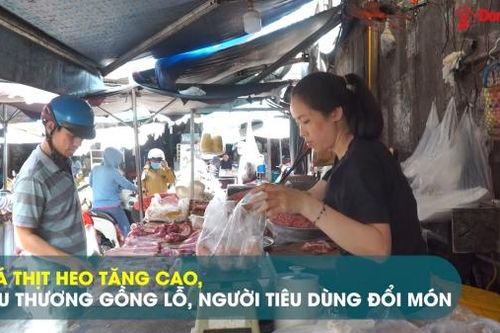 Giá thịt heo tăng cao, tiểu thương gồng lỗ, người tiêu dùng đổi món