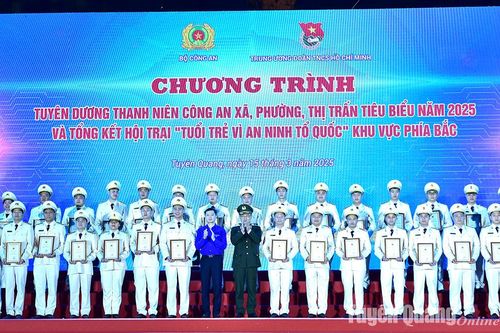 Tuyên dương 80 thanh niên Công an xã, phường, thị trấn tiêu biểu năm 2025