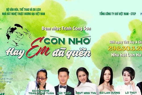 Hai đêm nhạc tưởng nhớ nhạc sĩ Trịnh Công Sơn