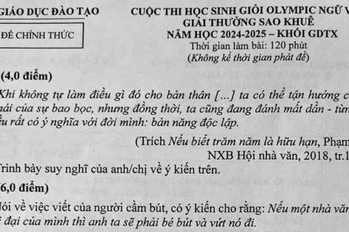 Đề Ngữ văn: Nếu một nhà văn chỉ viết cho thời đại của mình thì anh ta sẽ phải bẻ bút và vứt nó đi