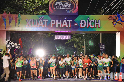Hơn 5.000 vận động viên tham gia Giải chạy Biên Hòa Half Marathon 2025