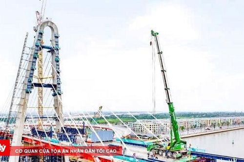 Hợp long cầu Hoàng Gia nối trung tâm TP. Hải Phòng với đảo Vũ Yên