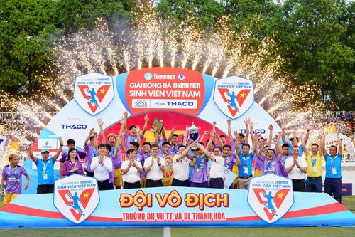 Trường ĐH VH,TT&DL Thanh Hóa đăng quang giải bóng đá sinh viên Việt Nam 2025