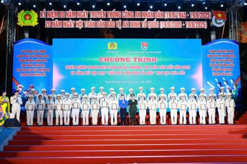 Tuyên dương 80 thanh niên Công an xã, phường, thị trấn tiêu biểu
