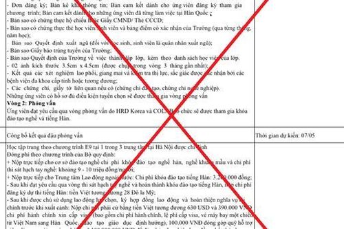 Cảnh báo lừa đảo lao động đi Hàn Quốc