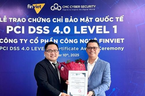 Nhận Chứng chỉ PCI DSS 4.0 Level 1, Finviet bảo đảm an toàn trong các giao dịch tài chính trực tuyến