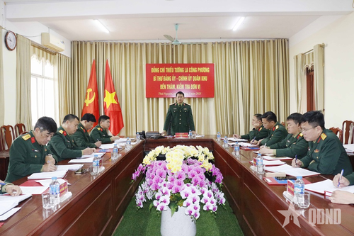 Chính ủy Quân khu 1 kiểm tra, nắm tình hình tại Lữ đoàn 210