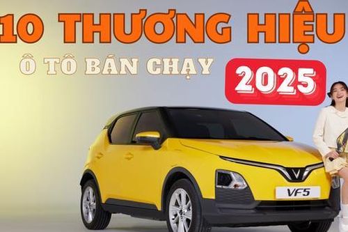 TOP 10 thương hiệu ô tô bán nhiều nhất từ đầu năm
