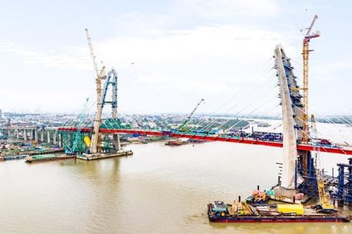 Hợp long cầu Hoàng Gia 2.300 tỷ đồng nối trung tâm TP. Hải Phòng với đảo Vũ Yên