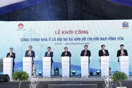 Thủ tướng Chính phủ Phạm Minh Chính dự lễ khởi công dự án nhà ở xã hội tại Vĩnh Phúc