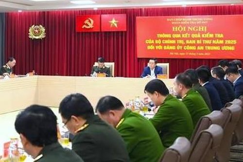Thông qua kết quả kiểm tra của Bộ Chính trị, Ban Bí thư đối với Đảng ủy Công an Trung ương