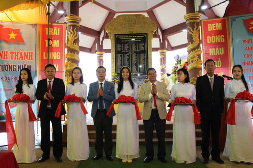 Khánh thành Nhà bia tưởng niệm liệt sĩ tại thôn Tứ Chánh