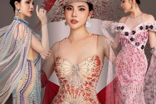Á hậu Kim Khỏe: 'Nàng thơ' trong BST dạ hội của nhà thiết kế Tommy Nguyễn