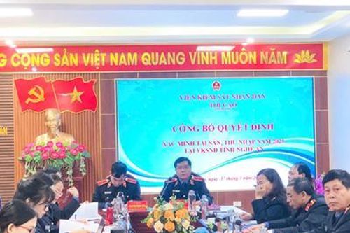 Thanh tra VKSND tối cao công bố Quyết định xác minh tài sản, thu nhập năm 2025 tại VKSND tỉnh Nghệ An