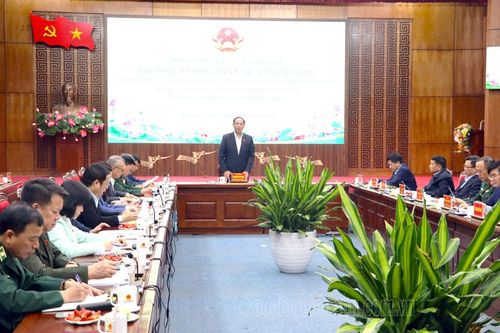 Phó Chủ tịch Quốc hội Trần Quang Phương làm việc tại tỉnh Điện Biên