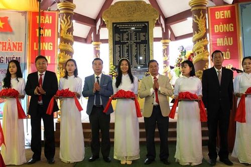 Khánh thành Nhà bia tưởng niệm liệt sĩ tại Phong Sơn