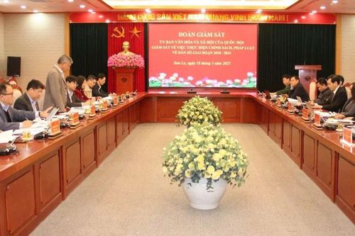 Ủy ban Văn hóa và Xã hội giám sát việc thực hiện pháp luật về dân số tại Sơn La