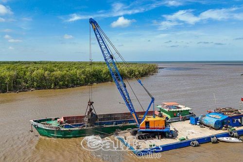 Dự án nạo vét cửa biển Cái Ðôi Vàm sẽ hoàn thành trong 10 tháng