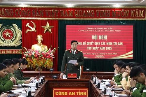 Xác minh tài sản, thu nhập của 27 cán bộ Công an tỉnh Lai Châu