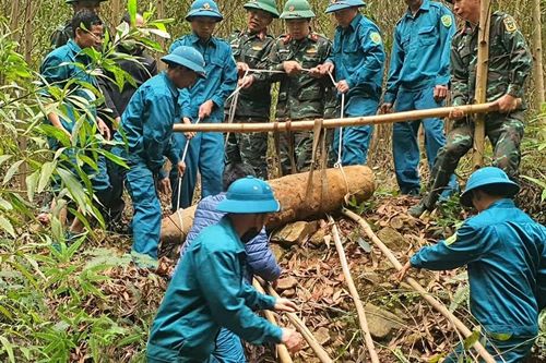 Hủy nổ thành công quả bom 340 kg còn nguyên kíp nổ ở Nghệ An