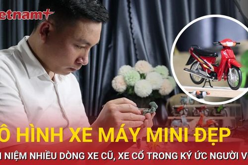 Hoài niệm nhiều mẫu xe máy cũ trong bộ sưu tập mô hình mini đẹp mắt