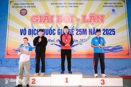 Kình ngư Đồng Nai đoạt 3 huy chương vàng Giải bơi - lặn quốc gia năm 2025