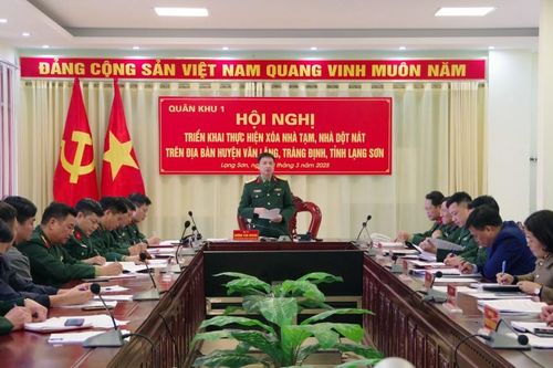 Quân khu 1 triển khai thực hiện xóa nhà tạm, nhà dột nát tại Văn Lãng và Tràng Định