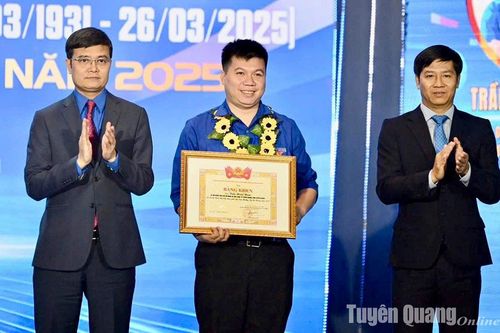 Tuyên Quang có 1 cán bộ Đoàn nhận Giải thưởng Lý Tự Trọng năm 2025
