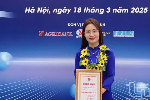 Thái Nguyên: Cô giáo Trần Thị Quỳnh Trang nhận Giải thưởng Lý Tự Trọng