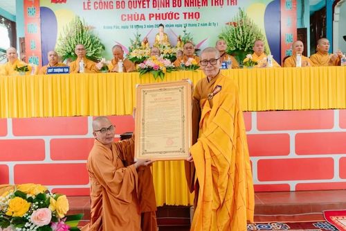 Đắk Lắk: Bổ nhiệm Đại đức Thích Huyền Quang Thiện làm trụ trì chùa Phước Thọ