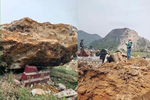 Công an vào cuộc vụ nổ mìn khiến đá tảng đè nát hàng chục ngôi mộ