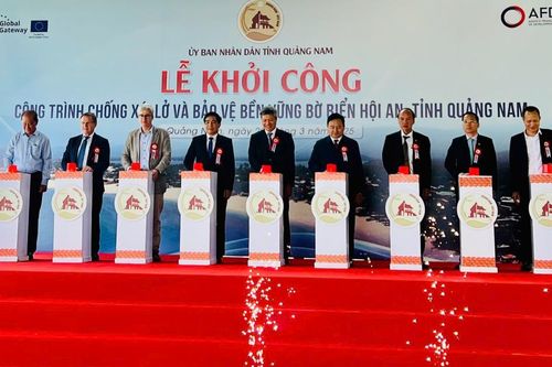Quảng Nam khởi công dự án chống xói lở, bảo vệ bờ biển Hội An