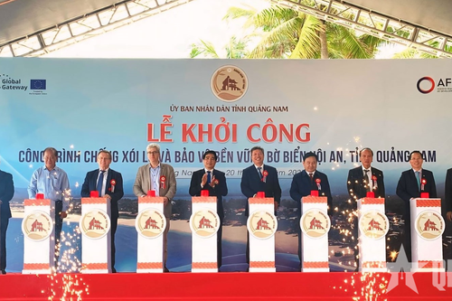 Quảng Nam: Khởi công công trình chống xói lở và bảo vệ bền vững bờ biển Hội An