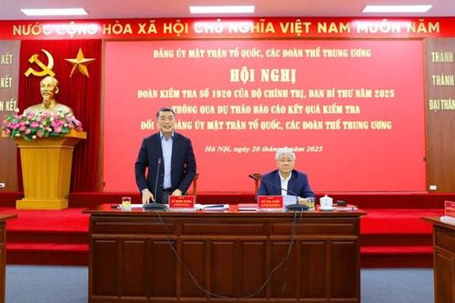 Thông qua dự thảo kết quả kiểm tra đối với Đảng ủy MTTQ, các đoàn thể Trung ương
