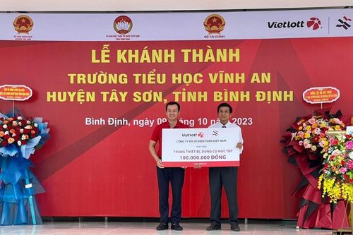 Vietlott và Quỹ Tâm Tài Việt chung tay xây dựng hàng chục ngôi trường mới