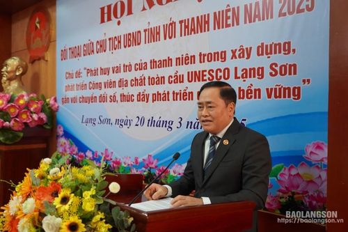 Chủ tịch UBND tỉnh đối thoại với thanh niên về chủ đề phát triển Công viên địa chất toàn cầu UNESCO Lạng Sơn