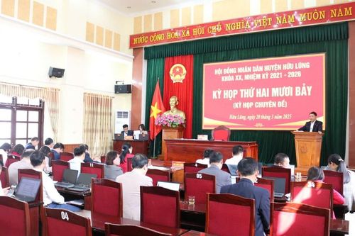 Kỳ họp thứ 27 HĐND huyện Hữu Lũng khóa XX (kỳ chuyên đề): Thông qua 7 nghị quyết quan trọng