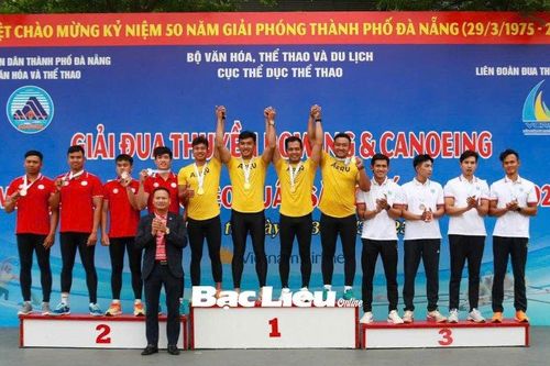 Các VĐV Bạc Liêu đoạt 5 huy chương nội dung Canoeing