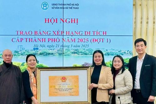Hà Nội trao Bằng xếp hạng di tích cấp thành phố cho 17 di tích